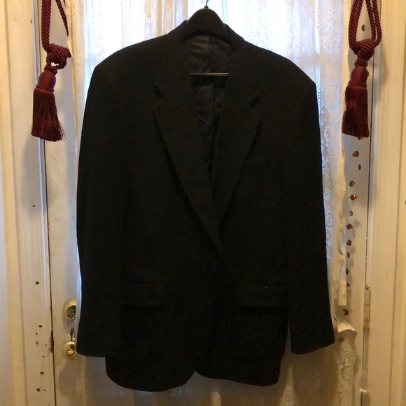 STAFFORD-100% BLACK CAMEL HAIR JACKET